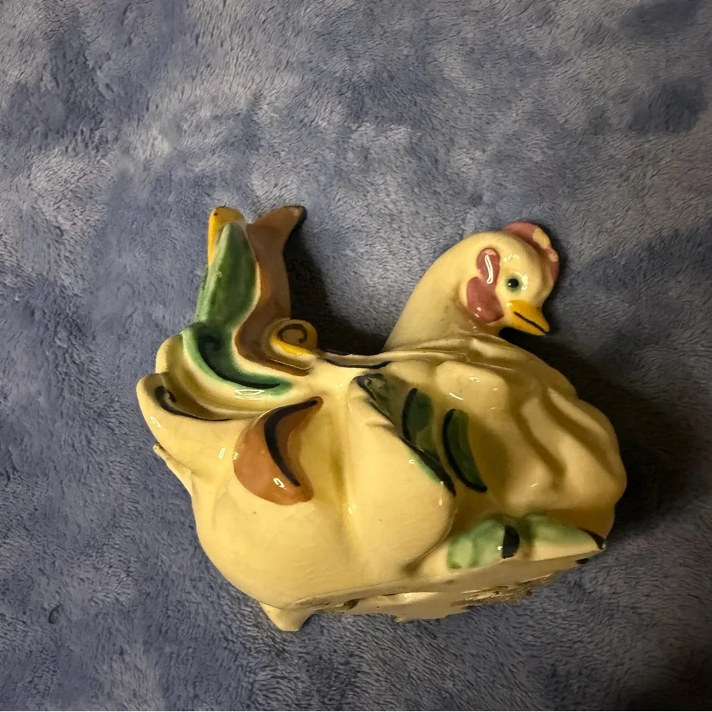 Vintage Yellow Ceramic Fish Ornament for Aquarium‎ Décor
